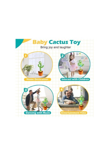 Yeşil Kaktüs Pırasa Oyuncağı 10cm X 5cm Miktar 1'li Paket B Diğer