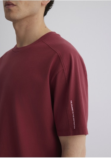 Mavi - Baskılı Bordo Tişört 0612629-70423 Bordo