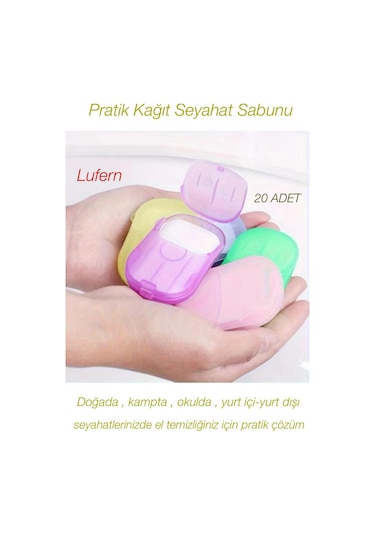 Lufern Pratik Kağıt Seyahat Sabunu Karışık 20 Adet