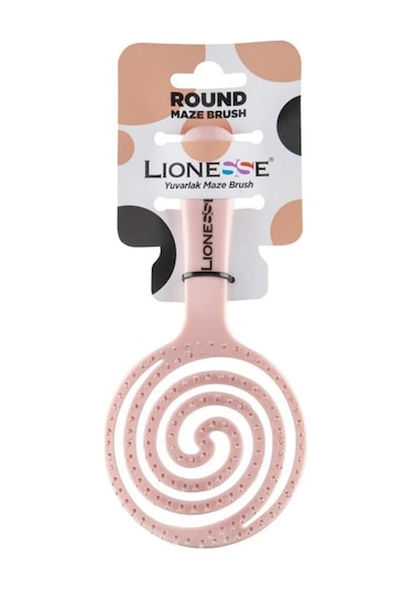 Lionesse Maze Brush Pembe Yuvarlak Saç Fırçası