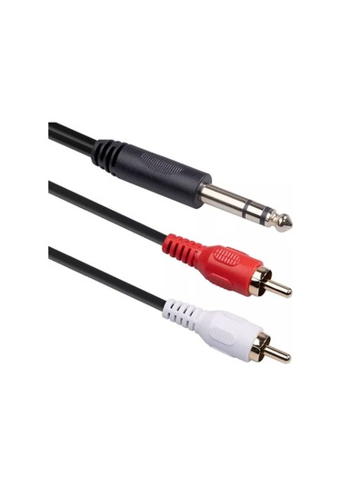 Flybuy Tv/dvd/amfi Ses Rca Maiyame Kaplama Kablosu Erkek Erkek Çift Bağlantısı Altın 6.35mm 1.5m - Ki