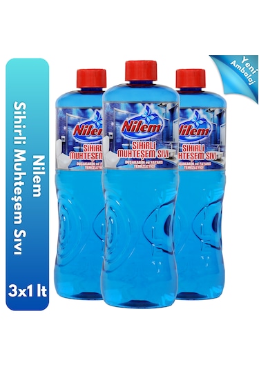 Nilem Sihirli Muhteşem Sıvı Fayans ve Duşakabin Temizleyici 3 x 1 L