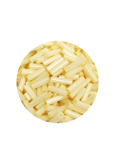 Uzun Boru Kesme Boncuk Çap 2mm Uzunluk 10 Mm - 60 Gram - Krem - Bnc273