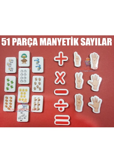 Diytoy Manyetik Sayılar Ve Şekiller 51 Parça Eğitici Öğretici Set