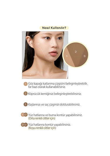 Doğal Görünüm Sunan 3 Lü Kontür Kiti Perıpera V Shading 002 Deep Brown