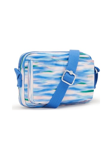 Kıplıng Abanu Küçük Boy Omuz Çantası Desenli Dıluted Blue Çok Renkli