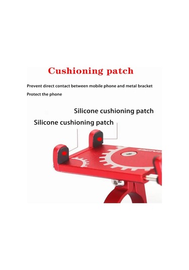 Chuangyinshop Siyah Alüminyum Bisiklet Telefon Tutucu Motosiklet Scooter 3 5 6 5 İnç Siyah