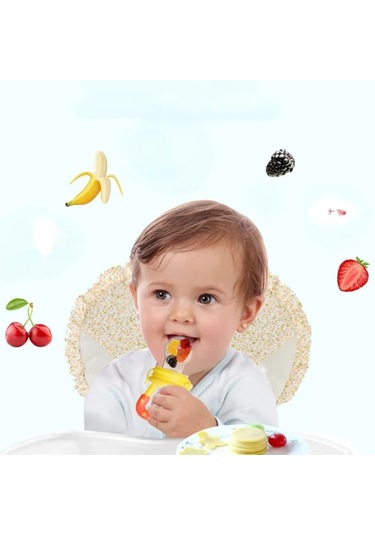 Maması Besleme Kaşığı Suyu Sıkacağı Çiğneme Meyve Sebze Bite Yemek Yardımcı Sil M 6-9 Months No.8 M 6-9 Months No.8 Çok Renkli