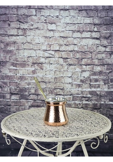 Topak Kalın Bakır Sütlük Cezve