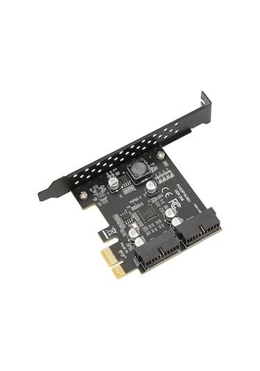 Fosenze Pcıe 1x'den Usb 3.2 Gen1'e Çevirici Kart - 2x 19pın Çıkış, 5gbps Hız, Renesas Upd720201, Windows/linux Desteği