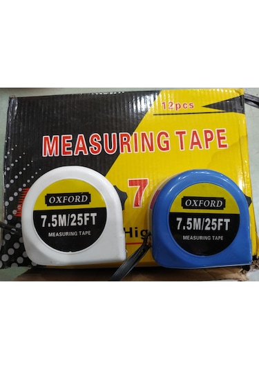 7.5 Metre Çelik Kalın Şerit Metre 25 MM İnch ve Cm