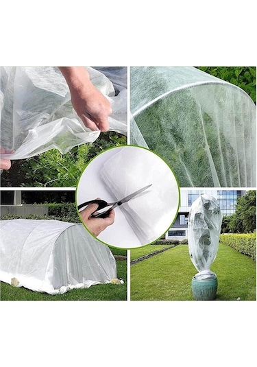 12,8x5 Metre 50gr Agril Isı Don Örtüsü, Zirai Don Kırağı Örtü Karpuz Çilek Örtüsü, Sera Toprak Örtüsü Elyaf Bitki Koruma Örtüsü