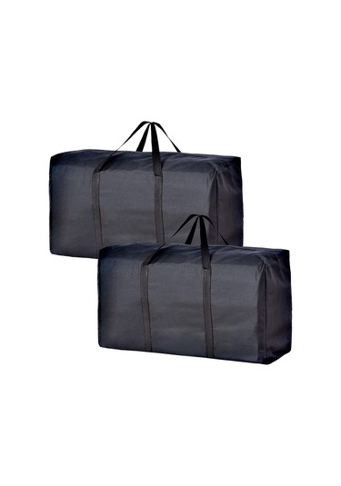 Youmex 2 Adet Siyah Büyük Kapasiteli Oxford Kumaş Seyahat Çantası - Güçlü Fermuar Ve Taşıma Kolleriyle Giysi Depolama, Taşınma Ve Seyahat İçin Siyah