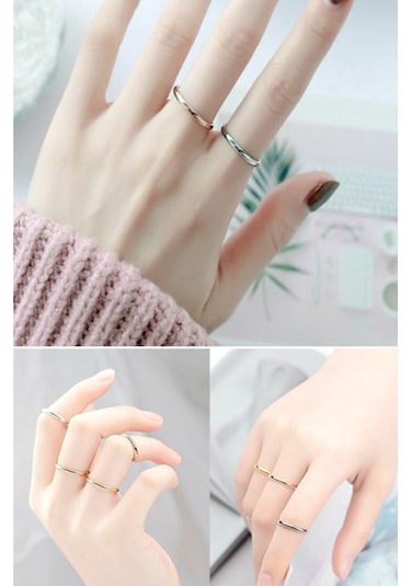 Chavin 2 Mm. Söz Nişan Gri Bayan Erkek Çelik Yüzük Eh23By