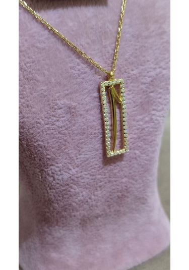 Modagümüşevi 925 Ayar Gümüş Elif Yazılı Kolye, Gümüş Kadın Kolye, Elif Kolye