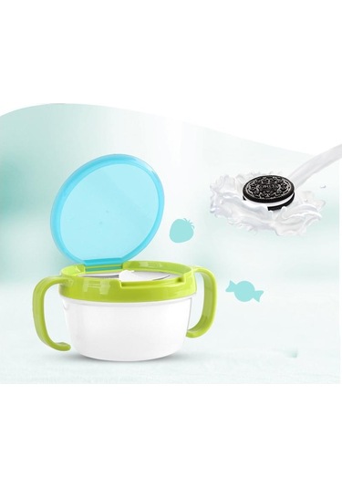 Sones Bebek Atıştırmalıkları Kase Çocuk Çocuk Gıda Saklama Kapları Anti Dökülme 360 Döndürülebilir Bebek Katı Beslenme Tabak Sofra Takımı Bebek Beslenme Malzemeleri Karpuz Kırmızısı