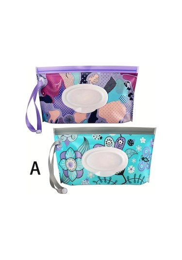 2pcs Bebek Mendil Kutusu, Seyahat Mendil Tutucu, Islak Mendil Çok Renkli