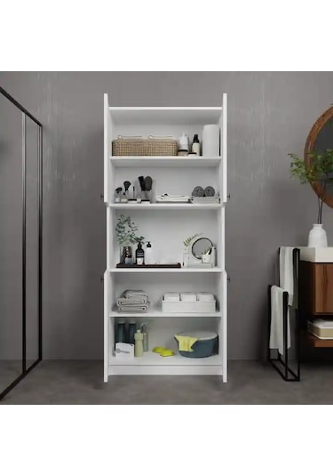 Lucas 4 Kapaklı Çok Amaçlı Dolap, Çok Amaçlı Banyo, Mutfak Ve Mikrodalga Fırın Dolabı - Beyaz Beyaz Lucas 4 Kapaklı Çok Amaçlı Dolap, Çok Amaçlı Banyo, Mutfak Ve Mikrodalga Fırın Dolabı - Beyaz Beyaz