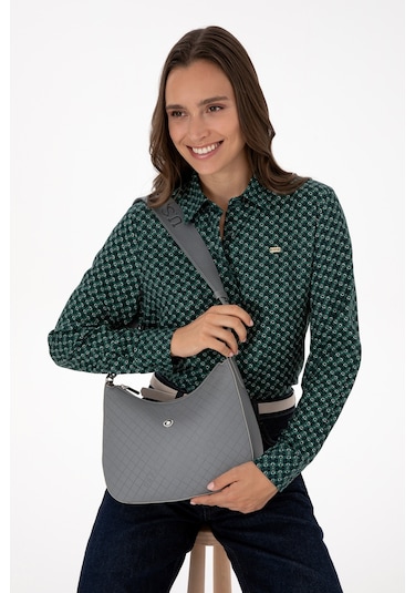U.S. Polo Assn. Kadın Gri Omuz Çantası 50317803-VR080