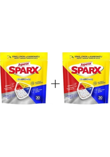 Asperox Sparx Bulaşık Makinesi Deterjanı 2 x 30 Tablet