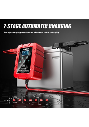 Ximistore9 Akıllı 6v/12v Şarj Cihazı - Lcd Ekranlı, Otomatik Motor Ve Araç Aküsü Bakımı 4ah-30ah