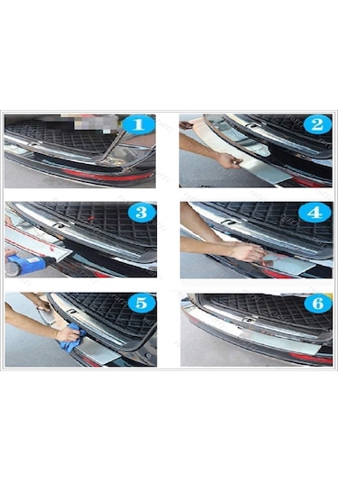 Peugeot 3008 Paslanmaz Krom Arka Tampon Üstü Koruma 2016 Üzeri