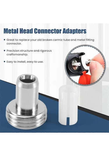 Fiber Optik Görsel Hata Tespiti İçin 10 Adet Seramik Tüp Kovanı Ve 10 Adet Metal Başlık Konnektör Adaptörü