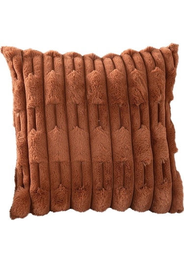 Peluş Yastık Kılıfı Çift Taraflı Üç Boyutlu Yastık Kılıfı Oturma Odası Kanepe Dekoratif Yastık Kılıfı Yumuşak Bel Yastığı 45 45cm Diğer