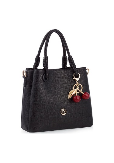 Bilik Deri Logo Detaylı Siyah Kadın El Çantası Riv 145-r Siyah