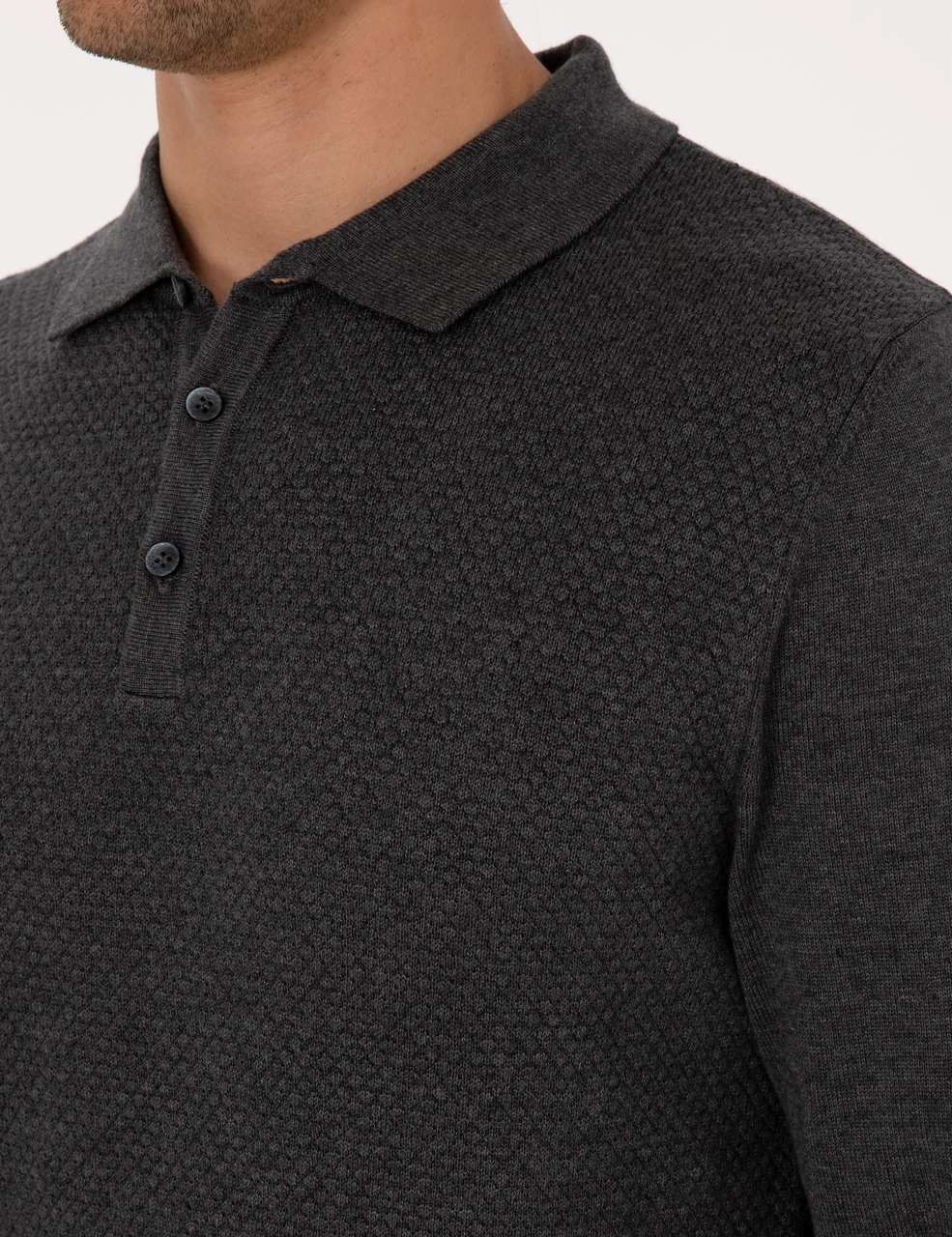 Pierre Cardin Erkek Antrasit Melanj Kazak /triko 50318036-vr081 Antrasit Melanj