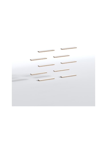 Larose Duvar Rafı Debernuş Onlu 039 07 3 Beyaz 10 Adet Duvar Rafı Süslük Eko M