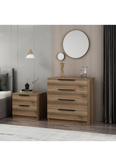 Minar Kale Plus Şifonyer 4 Çek-dore