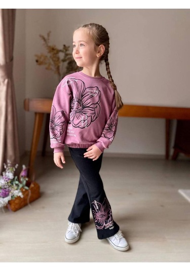 Kız Çocuk İspanyol Paca 2'li Takım Mor