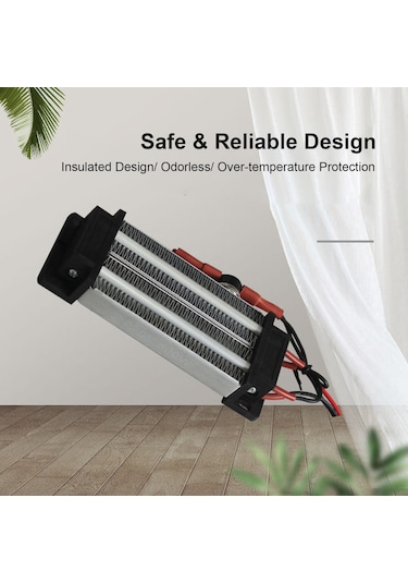 Neevoyu 220v 500w Isı Yalıtımlı Ptc Seramik Hava Isıtıcı, Otomatik Sıcaklık Kontrolü Ve Aşırı Sicaklık Koruması İle, Nemlendirici/ Hava Temizleyici İçin Uygun Gümüş