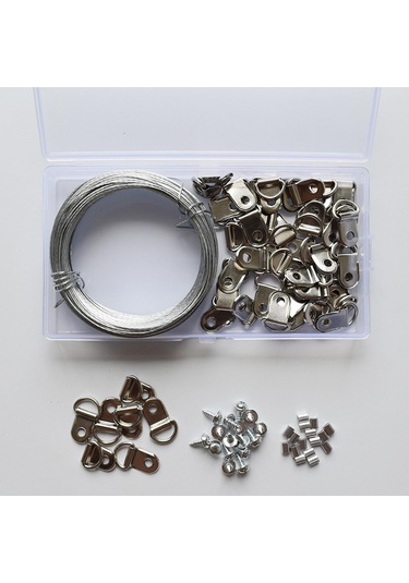 Homyl Modern Çerçeve Askı Seti Metal Duvar Montajı İçin Gümüş