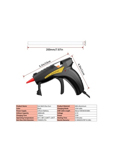 Pazly Lemestar 30w Profesyonel Sıcak Tutkal Tabancası Seti - 50 Adet Çubuklu, Marangozluk, Ev Onarımları İçin