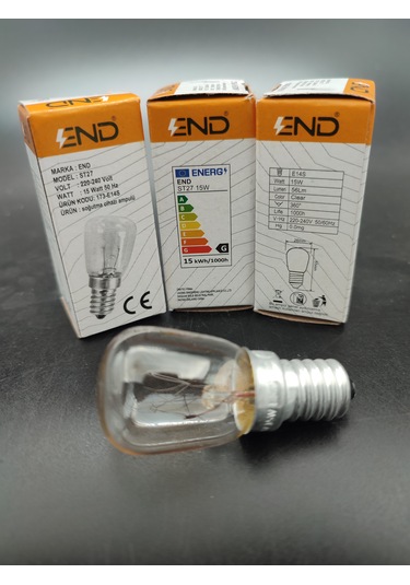 Buzdolabı Ampulü E.14 15 Watt 3 Adetli Paket