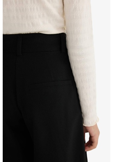 Defacto Kız Çocuk Baggy Fit Geniş Bol Paça Gabardin Pantolon G1622a825aubk59 Siyah