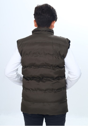 Toontoy Erkek Çocuk Göğsü Armalı Şişme Yelek Haki