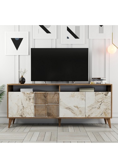 Variant Variant Milan Konsol - Ceviz / Beyaz Mermer