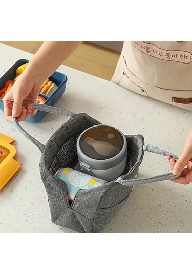 Elmpaly 1100m Sakura Pink Set 3 Parça El Tipi Büyük Kapasiteli Okul Ofis Piknik Yemek Çantası 1100m-sakura Pembe Set Adet