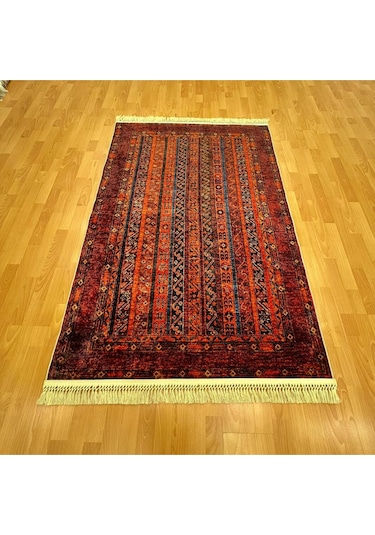 Su Yolu Desenli 120 X 180 Dijital Baskı Halı Bordo