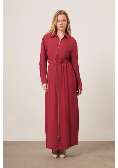 Ftz Women Kadın Modal Elbise Bordo 31033 Bordo
