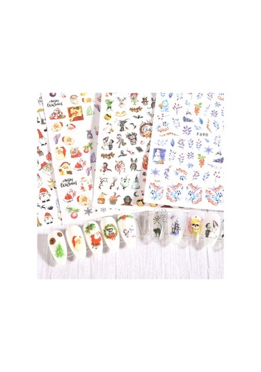 Fastbuy Halloween Tırnak Sticker Seti - 691 Desenli Kağıt Tırnak Sanatı, Ev/salon Dekoru