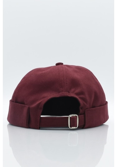 Külah Bordo %100 Pamuk Cap Docker Şapka-Bordo-Standart