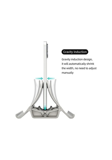 Novahub Dikey Dizüstü Bilgisayar Standı - Abs Materyal, Gümüş/siyah, Telefon Ve Tablet İçin Ayarlanabilir Stand