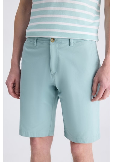 D's Damat Twn Slim Fit Mint Gabardin Pamuklu Şort 4ec13s2097600 420