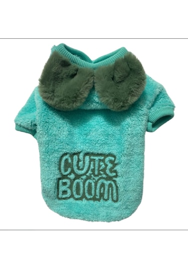 Gedyco Cute Boom Mint Welsoft Kedi Köpek Sweatshirt