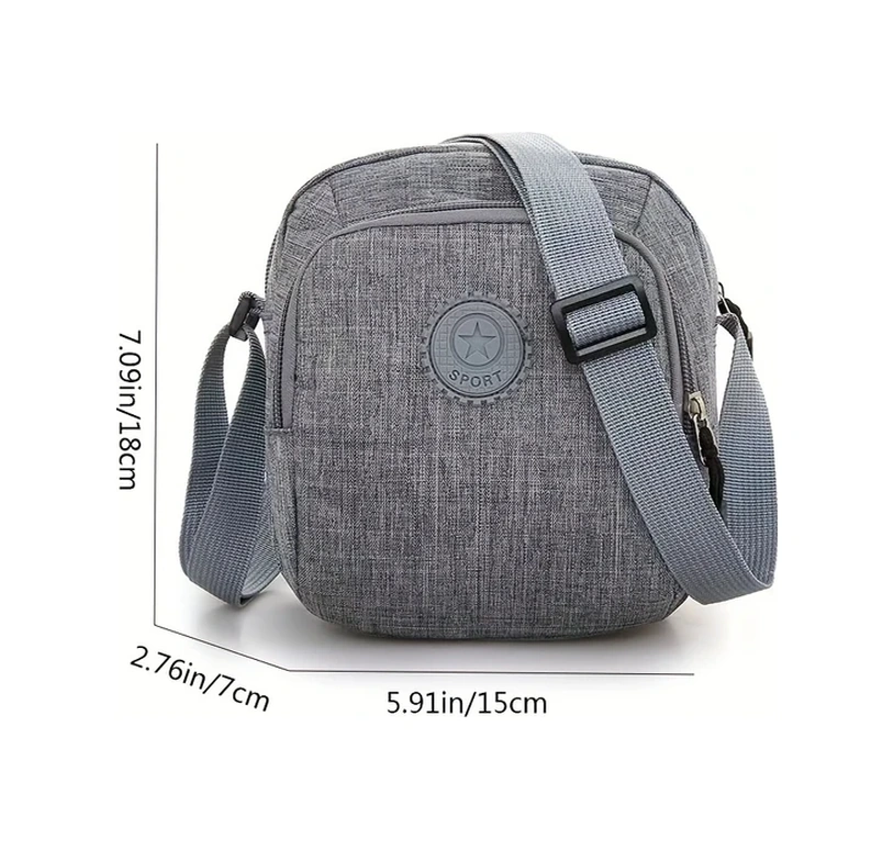 Gateesat Gri Mini Şık Crossbody Çanta - Fermuarlı Günlük Telefon Çantası Gri