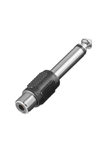 6.35mm 1/4" Mono Fiş Erkek - RCA Dişi Ses Jakı Dönüştürücü Adaptö